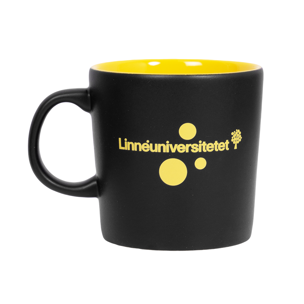 Kaffemugg, svensk logotyp